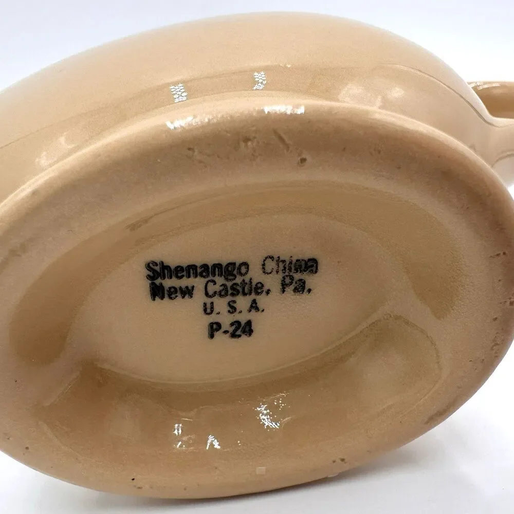 Shenango China Gravy Sauce Boat Beige Tan New Castle PA P-24 1966 Made in USA